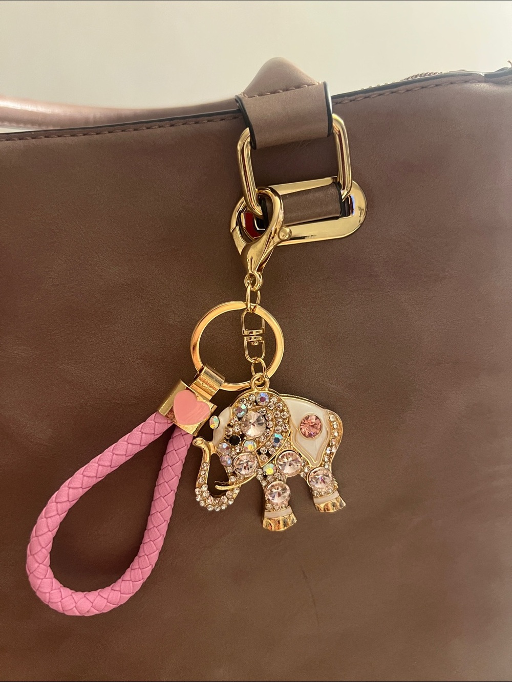 Rinestones Elephant Bag charm/key chain